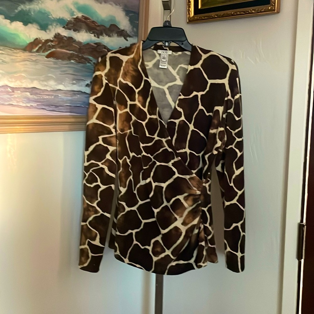 Cache animal print sweater